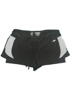 Avia Running Shorts Black Gray Perforated Athletic Activewear Size XL Women